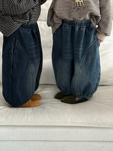 將圖片載入圖庫檢視器 25D51PA-冬季一體絨牛仔長褲｜加厚燈籠褲
