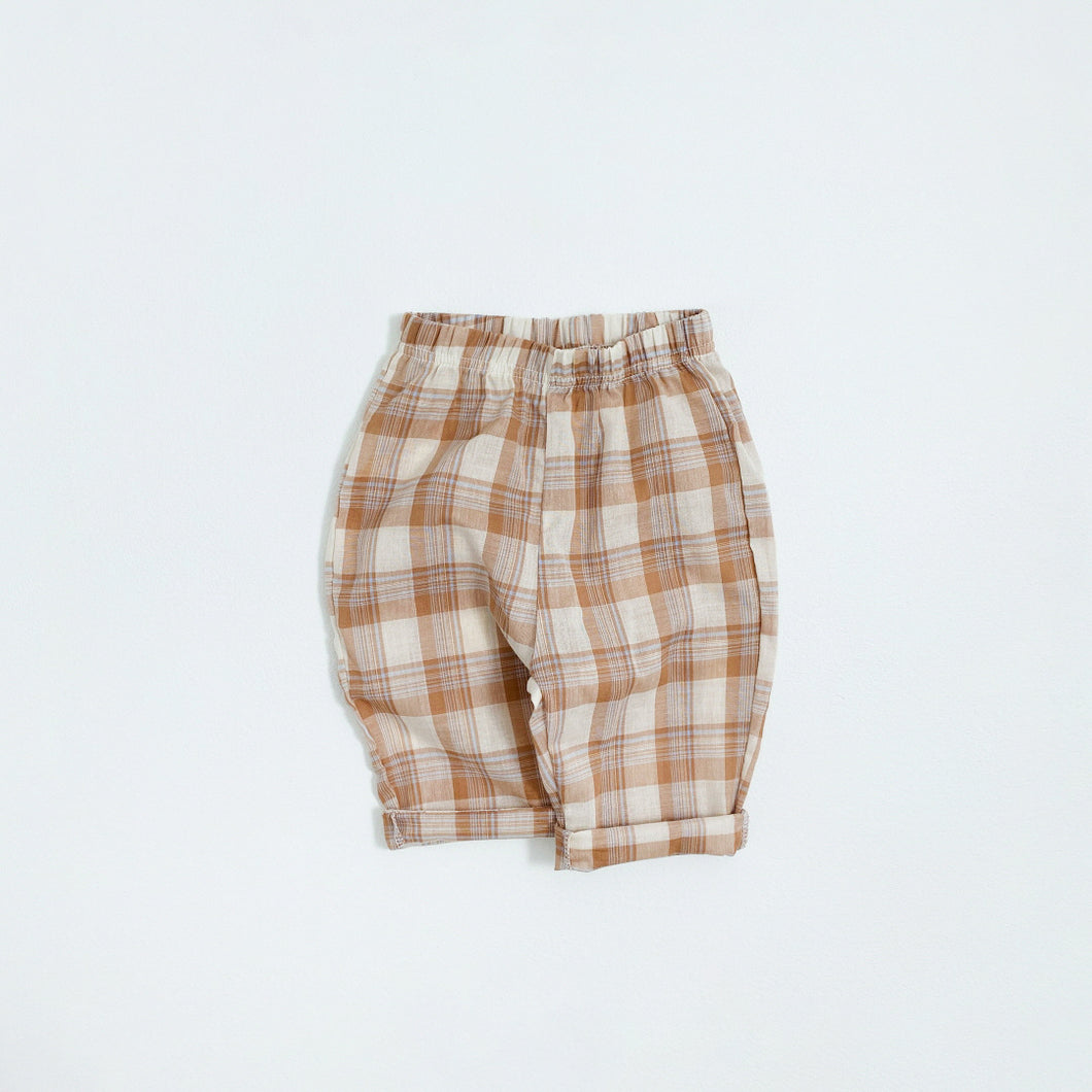 51415PA-Summer Korean plaid children's cotton anti-mosquito pants 