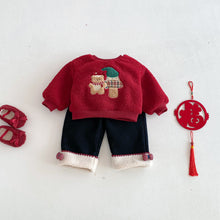 將圖片載入圖庫檢視器 ZDK5708PA-冬季超萌蝴蝶結加絨牛仔長褲
