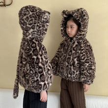 Load image into Gallery viewer, DW250620SE-冬季豹紋仿兔毛加厚外套
