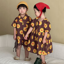 將圖片載入圖庫檢視器 XZ260812TG-夏季度假風兄妹洋裝套裝
