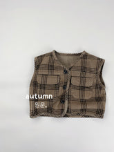將圖片載入圖庫檢視器 1559SE秋季格紋燈芯絨馬甲外套
