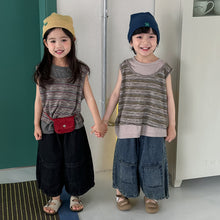Load image into Gallery viewer, 26X11PA-夏季｜補丁牛仔｜兒童寬鬆七分褲
