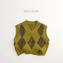 Load image into Gallery viewer, 25WJ79SE-春秋菱格針織V領馬甲
