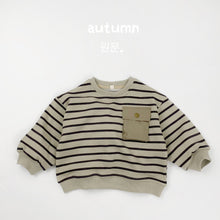 將圖片載入圖庫檢視器 1581SE秋季條紋寬鬆衛衣上衣

