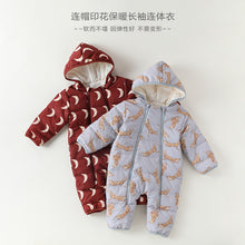 將圖片載入圖庫檢視器 D25296LS-冬季雙拉鍊加厚夾棉連帽爬服
