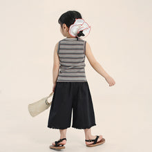 將圖片載入圖庫檢視器 A015TG-夏日條紋背心七分褲套裝
