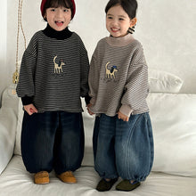 將圖片載入圖庫檢視器 25D51PA-冬季一體絨牛仔長褲｜加厚燈籠褲
