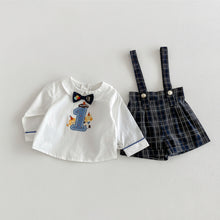 Load image into Gallery viewer, ZCY6100LS-春季寶寶周歲上衣&amp;吊帶褲
