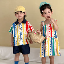 Load image into Gallery viewer, XQ260731TG-夏季｜波點印花｜襯衫套裝
