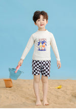 Load image into Gallery viewer, 9530TG-Boys Split Quick-drying Swim Trunks Swimsuit Set + Swim Cap 
