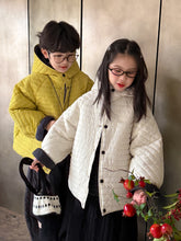 將圖片載入圖庫檢視器 2025D191SE-冬季韓版立領壓紋加厚休閒連帽外套
