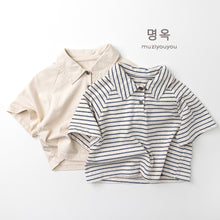 將圖片載入圖庫檢視器 26056SE-春夏｜條紋韓版｜短袖T恤
