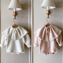Load image into Gallery viewer, MY9402LS- Autumn and winter detachable shawl + hollow knitted bodysuit 
