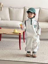 將圖片載入圖庫檢視器 CZ260694TG-春秋季拉鍊立領寬鬆運動兩件套
