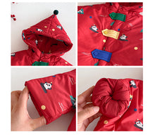 將圖片載入圖庫檢視器 ZDW5622SE-冬季熊貓撞色加厚夾棉外套
