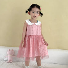 將圖片載入圖庫檢視器 XQ260907DS-夏季｜娃娃領網紗｜背心連衣裙
