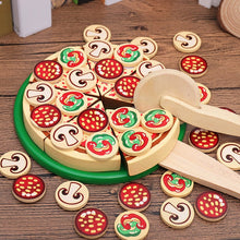 Load image into Gallery viewer, 50103AC-Children&#39;s educational toys play house wooden kitchen simulation food pizza cutting fun 
