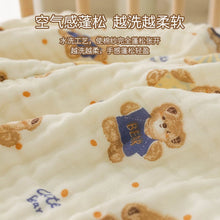 將圖片載入圖庫檢視器 2076AC-卡通印花嬰兒紗布新生兒柔軟吸水抱被浴巾

