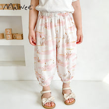 將圖片載入圖庫檢視器 113032PA-夏季鬆緊腰防蚊長褲
