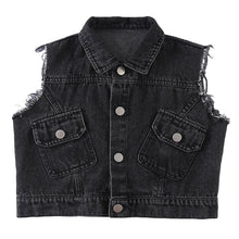 將圖片載入圖庫檢視器 CB260802SE-春秋牛仔休閒馬甲背心
