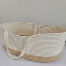 Load image into Gallery viewer, yt006AC-Portable pure cotton woven Nordic style baby basket sleeping basket
