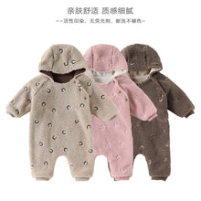 將圖片載入圖庫檢視器 D25285LS-冬季北歐風搖立絨連帽連體服
