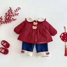 將圖片載入圖庫檢視器 ZDW5702SE-冬季小貓中國風加厚棉外套
