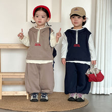 將圖片載入圖庫檢視器 CZ260890TG-春秋季連帽辦拉鍊背心休閒三件套裝
