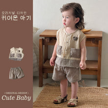 Load image into Gallery viewer, M627088TG-夏季｜簡約短袖｜短褲套裝
