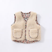將圖片載入圖庫檢視器 D22901SE-秋冬羊羔絨口袋開衫背心
