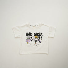 將圖片載入圖庫檢視器 24069PCW-春夏韓版寬鬆短袖Bad Girls親子上衣
