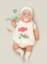 Load image into Gallery viewer, 51410LS-Summer Korean Candy Print Style Bodysuit Set + Hat 
