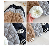 Load image into Gallery viewer, ZDK5112PA-冬季加厚立體小熊絎線棉褲
