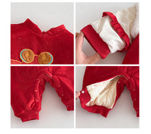 將圖片載入圖庫檢視器 ZDL5690LS-冬季金魚拜年連身衣｜中國風夾棉爬服
