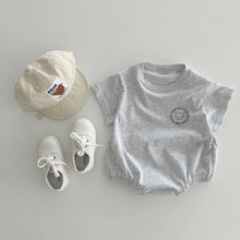 Load image into Gallery viewer, Y9370LS-Summer Fashion Line Drawing Bear Letter Print Short Sleeve Bodysuit
