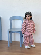 將圖片載入圖庫檢視器 CZ260891TG-條紋連帽運動休閒兩件套
