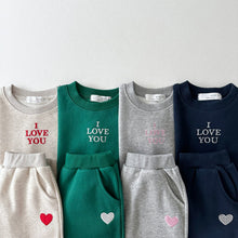 Load image into Gallery viewer, 24247TG-Autumn Korean version of letter embroidered top + trousers two-piece set
