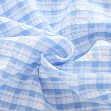 將圖片載入圖庫檢視器 111007TG-夏季圓領上衣格紋短褲套裝
