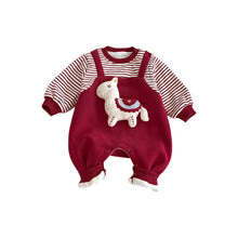 Load image into Gallery viewer, ZDL5680LS-冬季小馬加絨連身衣｜拜年爬服款
