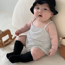 Load image into Gallery viewer, Y8531TG-Summer boys and girls pure cotton retro striped camisole + shorts set 
