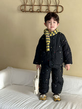 Load image into Gallery viewer, DZ250648TG-秋冬季刺繡夾棉加絨保暖兩件套裝
