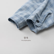 將圖片載入圖庫檢視器 26028SE-春季格紋牛仔襯衫式外套
