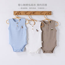 Load image into Gallery viewer, D60106LS-夏季｜北歐風無袖｜三角爬服哈衣
