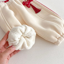 將圖片載入圖庫檢視器 ZDK5705PA-冬季喜慶中國風小馬配飾加絨長褲
