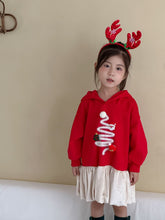 將圖片載入圖庫檢視器 DQ250653TG-秋冬季聖誕造型連帽兄妹裝連裙&amp;二件套裝
