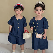 將圖片載入圖庫檢視器 XZ260737TG-夏季牛仔兄妹套裝
