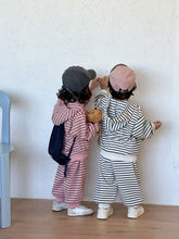 將圖片載入圖庫檢視器 CZ260891TG-條紋連帽運動休閒兩件套
