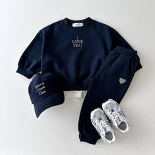 Load image into Gallery viewer, 24247TG-Autumn Korean version of letter embroidered top + trousers two-piece set
