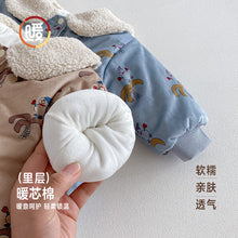Load image into Gallery viewer, ZDL5200LS-冬季加絨毛毛領卡通連體衣
